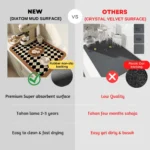 Super Antiskid Large Kitchen Absorbent Draining Mat Super Absorbent Draining Coffee Dish Drying Mat Quick Dry Bathroom Drain Pad - Image 2