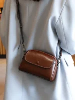 YANATARI mini small genuine leather vintage bag Crossbody Bag luxury mobile phone shoulder bag women mobile bag for women - Image 3