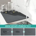 Super Antiskid Large Kitchen Absorbent Draining Mat Super Absorbent Draining Coffee Dish Drying Mat Quick Dry Bathroom Drain Pad - Image 4