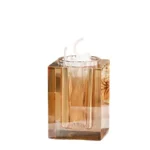 Luxury Crystal Glass Toothpick Box Barrel Home Dining Table Hotel Cotton Swab Dental Floss Storage Box Jar Clear Glass Container - Image 5