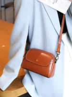 YANATARI mini small genuine leather vintage bag Crossbody Bag luxury mobile phone shoulder bag women mobile bag for women - Image 6
