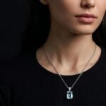 DiamondLite CZ Emerald-Cut Adjustable Pendant Necklace – Sterling Silver (20") - Image 2