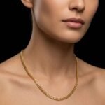 2.8mm Curb Chain Necklace – Sterling Silver, 18K Gold Plated (16"+2") - Image 2