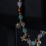 Genuine Aventurine, Rose Quartz & Tiger's Eye Charm Bracelet – Sterling Silver, 18K Gold Plated (6.5"+1") - Image 3