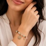 Genuine Aventurine, Rose Quartz & Tiger's Eye Charm Bracelet – Sterling Silver, 18K Gold Plated (6.5"+1") - Image 5