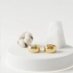 16mm High-Polished Chunky Hoop Earrings – Sterling Silver, 18K Gold Plated - Image 2
