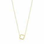 Elegant Gold Clover Pendant Necklace for Women , Minimalist Four-Leaf Flower Necklace , Fashion Jewelry Gift