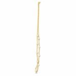 Elegant Gold Pearl Station Necklace for Women , Minimalist Beaded Chain Necklace , Layering Fashion Jewelry